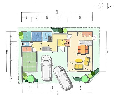 カラー着色後　平面図